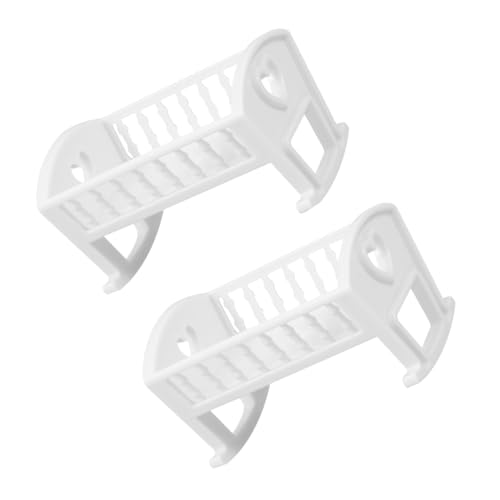 Supvox 2 Stück Krippenmodell Kinderbett Bett Puppenbett Babypuppenmöbel Puppenhausbettwäsche Miniatur-puppenstubenmöbel Wiege Für Babypuppen Babybett Für Puppen Weiß Abs von Supvox