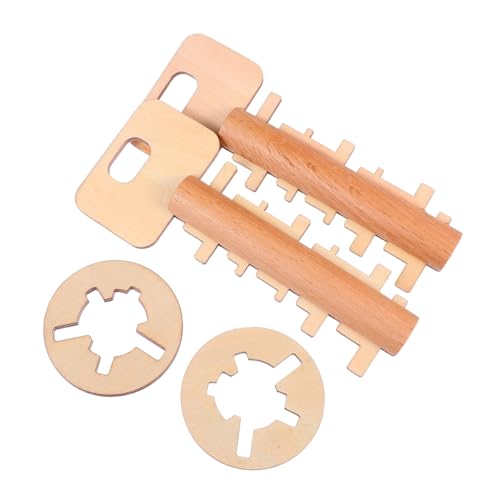 Supvox 2 Stück Lernspielzeug für Erwachsene für Erwachsene gesselschafftsspiele Slack Puzzlespiel kongming Schloss Kongming-Sperre reines Holz Yellow von Supvox
