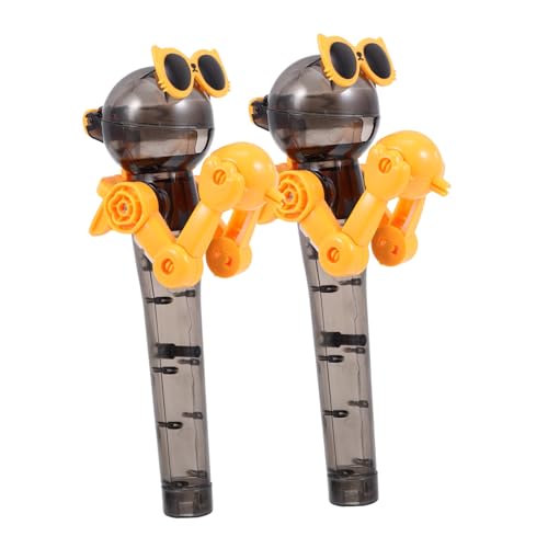 Supvox 2 Stück Lollipop-Roboter Kleinkind Lutscher Für Kinderspielzeug Für Geburtstag Roboter Halter Süßigkeiten Neuheit Entspannungsspielzeug Plastik Black von Supvox