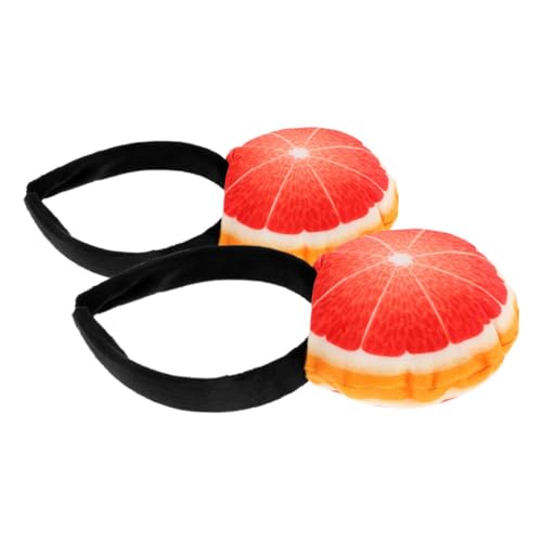 Supvox 2 Stück Lustige Plüsch Grapefruit Stirnbänder für Cosplay Party Frucht Haaraccessoires Dekoratives Haarband für Geburtstagsfeiern und Themen Events von Supvox