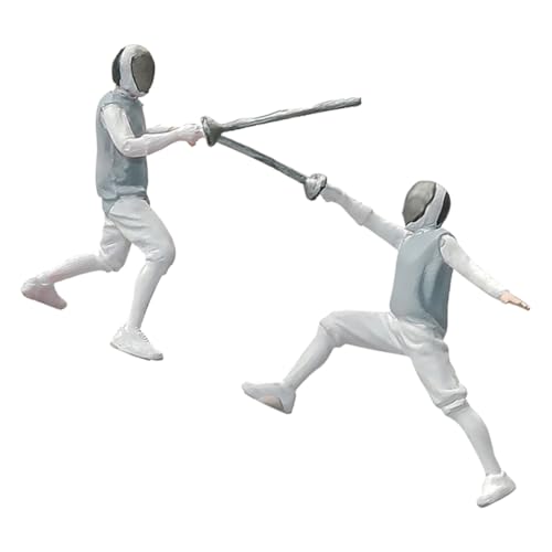 Supvox 2 Stück Maßstab Fechten Modell Figuren Resin Miniatur Fencing Match Diorama Realistische Proportionen Detailreiche Mini Dekoration für DIY Puppenhaus Modellbau Supvox 2 Stück Maßstab Fechten Modell Figuren Resin Miniatur Fencing Match Diorama Realistische Proportionen Detailreiche Mini Dekoration für DIY Puppenhaus Modellbau von Supvox