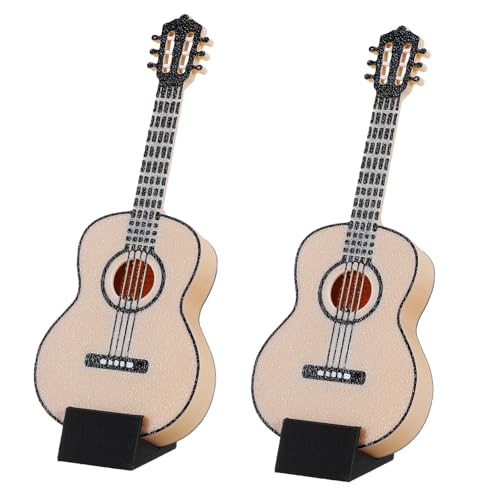 Supvox 2 Stück Mikromusikinstrument für Puppenhaus Mini Gitarrenmodell Dekoration für Supvox 2 Stück Mikromusikinstrument für Puppenhaus Mini Gitarrenmodell Dekoration für von Supvox