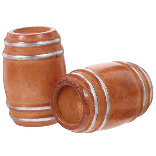 Supvox 2 Stück Mini Bierfass Miniatur Holzfass für Puppenhaus Dekoration DIY Szenenaccessoire mit Feiner Verarbeitung Lebensechte Details für Sammler Supvox 2 Stück Mini Bierfass Miniatur Holzfass für Puppenhaus Dekoration DIY Szenenaccessoire mit Feiner Verarbeitung Lebensechte Details für Sammler von Supvox
