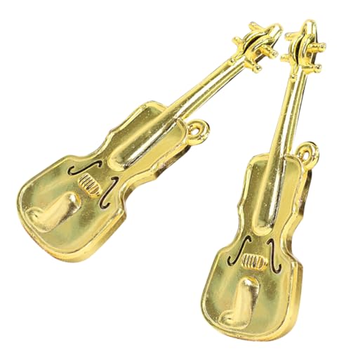 Supvox 2 Stück Mini-Geige Mini-musikinstrumentenmodell Im Chinesischen Stil Winziges Klavier Verzierungen Für Musikinstrumente Kindergeige Spielzeuggeige Geigenspielzeug Plastik Golden von Supvox