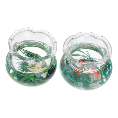 Supvox 2 Stück Mini Goldfish Tank Dekoration Teiliges Mini Aquarium Haus Ornament Glatte Oberfläche Miniatur Fischglas für Puppenhaus Tischdeko Micro Landschaft Tragbar Supvox 2 Stück Mini Goldfish Tank Dekoration Teiliges Mini Aquarium Haus Ornament Glatte Oberfläche Miniatur Fischglas für Puppenhaus Tischdeko Micro Landschaft Tragbar von Supvox