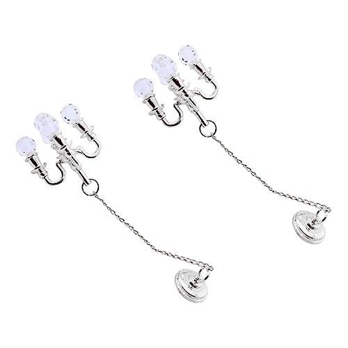 Supvox 2 Stück Mini-Kristallleuchter deko kristall tischlampe Beleuchtung für puppenhaus Wohnkultur hängend Innere Kronleuchter für Puppenhaus Hauszubehör Legierung Silver Supvox 2 Stück Mini-Kristallleuchter deko kristall tischlampe Beleuchtung für puppenhaus Wohnkultur hängend Innere Kronleuchter für Puppenhaus Hauszubehör Legierung Silver von Supvox