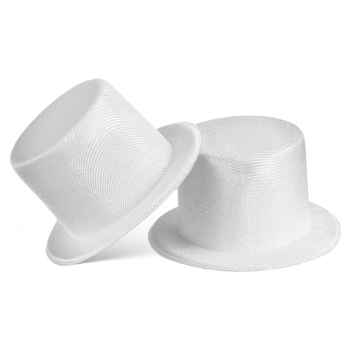 Supvox 2 Stück Mini Magierhut Kleine Bastelhüte aus Strapazierfähigem für DIY Schneemann deko Puppen Handwerksprojekte Weiße Miniatur hüte für Weihnachtsfeiern und Kreative Accessoires von Supvox