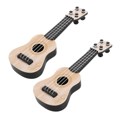 Supvox 2 Stück Mini Saiten Ukulele für Lernspielzeug für Kleinkinder zur Musikalischen Tragbar und Leicht für Unterwegs von Supvox