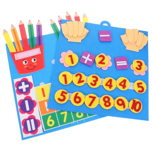 Supvox 2 Stück Montessori Lernspielzeug für Kleinkinder Filz Zahlen Lernspiel für Addition und Subtraktion Tragbare Bildungsressource für Vorschule Kindergarten und Zuhause Supvox 2 Stück Montessori Lernspielzeug für Kleinkinder Filz Zahlen Lernspiel für Addition und Subtraktion Tragbare Bildungsressource für Vorschule Kindergarten und Zuhause von Supvox