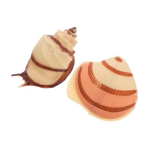 Supvox 2 Stück Muschelschuhe Meeresstrand Muscheln Muschelschalenmodell Muschelschale Figur Handwerk Lebendige Meerestierfigur Modell Eines Meeresbewohners Tiermodell Plastik von Supvox