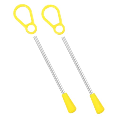 Supvox 2 Stück Musikinstrument Dreieck Eisenstäbe Dreieck Eisen Schläger Instrumentenstäbe Dreieck Eisen Schlägel Musikinstrument Schlägel Schlägel Schlägel Schlägel Percussion Rod Gelb von Supvox
