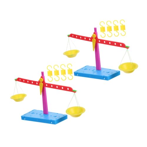 Supvox 2 Stück Nutzen Sie das Gleichgewichtsspielzeug Balance Scale Toy ausbalancieren DIY Wissenschaftsspielzeug STEM Lernspielzeug Mathe-Lernspiele Gleichgewichtsmodell von Supvox
