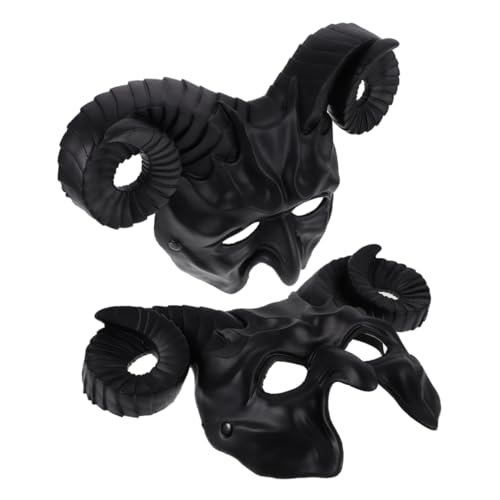 Supvox 2 Stück Ox Horn Maske Halbes Gesicht mit Einzigartigem Horn Design Atmungsaktiv und Komfortabel Vielseitig für Festival Halloween Karneval und Cosplay Partys Geeignet Supvox 2 Stück Ox Horn Maske Halbes Gesicht mit Einzigartigem Horn Design Atmungsaktiv und Komfortabel Vielseitig für Festival Halloween Karneval und Cosplay Partys Geeignet von Supvox