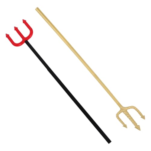 Supvox 2 Stück Party-Requisiten- Teufelsgabel Halloween Heugabel Heugabel Gefälschte Mistgabel Teufel Heugabel Plastikhaufen Heugabel Für Teufelsstab Abs von Supvox