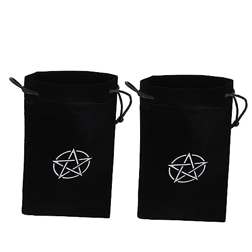 Supvox 2 Stück Pentacle Pattern Tarot Kordelzug Aufbewahrungstasche aus Hochwertigem und Hautfreundlich für Tarotkartenliebhaber und Spiele von Supvox