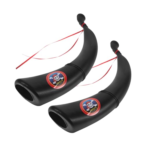 Supvox 2 Stück Piratenhorn Teiliges Kunststoff Requisit für Piraten Cosplay Halloween Party Zubehör für Maskenball und Bühnenauftritte Supvox 2 Stück Piratenhorn Teiliges Kunststoff Requisit für Piraten Cosplay Halloween Party Zubehör für Maskenball und Bühnenauftritte von Supvox