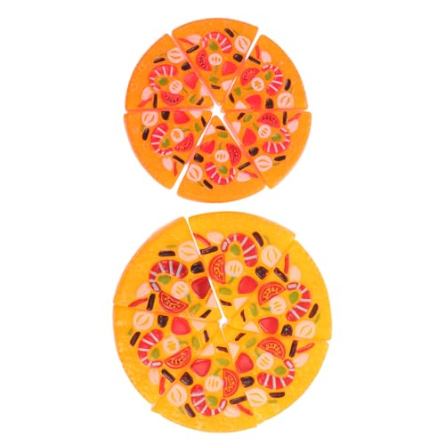 Supvox 2 Stück Pizza Le Vorgeben Für Interaktive Spielsachen Plastik Orange von Supvox