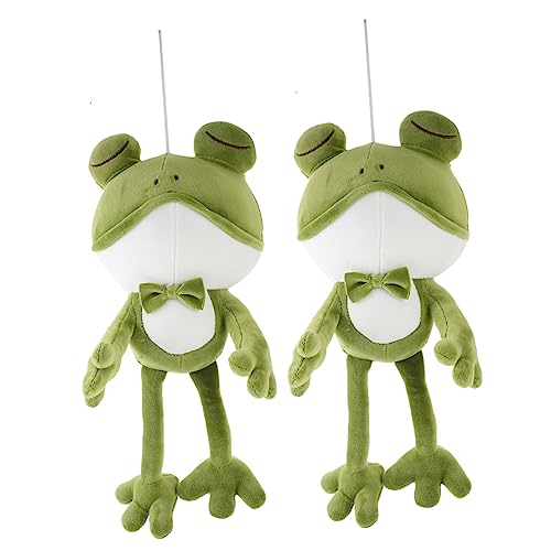 Supvox 2 Stück Plüsch Froschkissen Kuscheltier Cartoon Frosch Stofftier Weiches für Geburtstagsgeschenk Niedliche Grüne Frostdoll zum und Dekorieren Zufällige Farbe Zufällige Farbe von Supvox