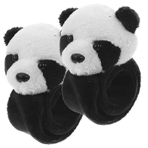 Supvox 2 Stück Plüsch Panda Slap Armband Kuscheltier Handgelenkband Sicher für Geburtstag Party Schulveranstaltungen von Supvox