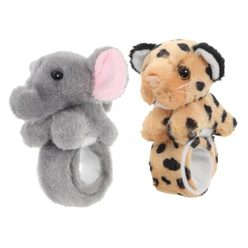 Supvox 2 Stück Plüsch Tier schnapparmband Armband Kuscheltier Motiv Party Mitgebsel Komfortabel und Einfach Anzulegen für Kindergeburtstag Jungen und Mädchen von Supvox