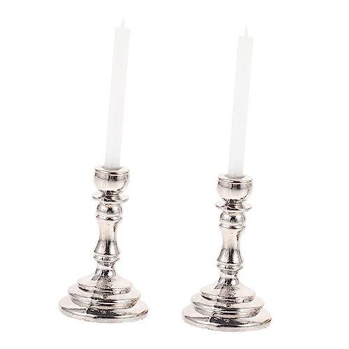 Supvox 2 Stück Puppenhauskerzen Miniatur Kinderspielzeug Puppenhaus-Kerzenhalter Mini-Kerzenhalter Zubehör für Puppenhäuser Mini-Kerzenständer Ferrolegierung Silver Supvox 2 Stück Puppenhauskerzen Miniatur Kinderspielzeug Puppenhaus-Kerzenhalter Mini-Kerzenhalter Zubehör für Puppenhäuser Mini-Kerzenständer Ferrolegierung Silver von Supvox