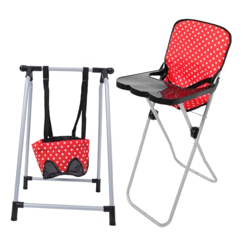 Supvox 2 Stück Puppenzubehör Zubehör Für Babypuppen Babyhochstuhl Für Puppen Hochstühle Für Babypuppen Hochstuhl Babypuppenmöbel Babypuppen-hochstuhl Rot Eisen von Supvox