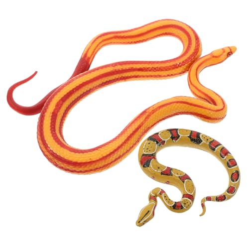 Supvox 2 Stück Realistische Kornnatter Figuren Teiliges aus Kunststoff Lebensechte Miniatur Schlangenstatuen Sichere Tierfiguren für Dekorative Simulation für Garten von Supvox