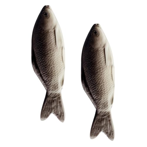 Supvox 2 Stück Realistisches Teiliges Fischkissen Simulation Kissen in Fischform als Dekoratives Plüschtier für Sofa und Katzen Weiches Lustiges für und Partygestaltung von Supvox