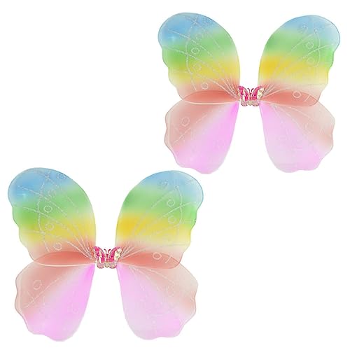 Supvox 2 Stück Schmetterlingsflügel -Requisiten Regenbogen Kostüm Mädchen Flügel Kostüm Halloween Kostümzubehör Kostüme Party Leistung Feenflügel Flügel für Bühnenauftritte Supvox 2 Stück Schmetterlingsflügel -Requisiten Regenbogen Kostüm Mädchen Flügel Kostüm Halloween Kostümzubehör Kostüme Party Leistung Feenflügel Flügel für Bühnenauftritte von Supvox