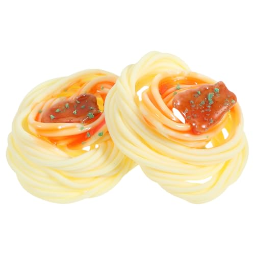Supvox 2 Stück Simulation Lebensmittelmodell für Partydekorationen Falsche Rindfleisch Pasta für Restaurant von Supvox