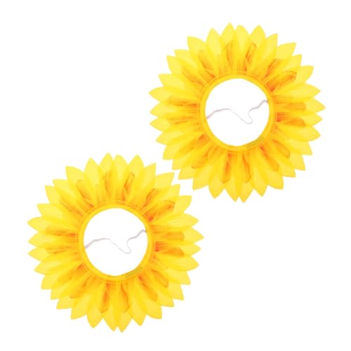 Supvox 2 Stück Sonnenblumen Kopfbedeckung Lustige und Einzigartige Sonnenblumen Haarschmuck Requisiten für Kindergartenveranstaltungen Outdoor Aktivitäten Partys und Fotoshootings Einfach von Supvox