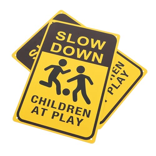 Supvox 2 Stück Spielwarnschild Wetterfestes Sicherheitsschild für Straßen und Gemeinschaften Leuchtende Farben Langlebig Einfache Montage Achtung Beim Verkehrszeichen für Wohngebiete Supvox 2 Stück Spielwarnschild Wetterfestes Sicherheitsschild für Straßen und Gemeinschaften Leuchtende Farben Langlebig Einfache Montage Achtung Beim Verkehrszeichen für Wohngebiete von Supvox