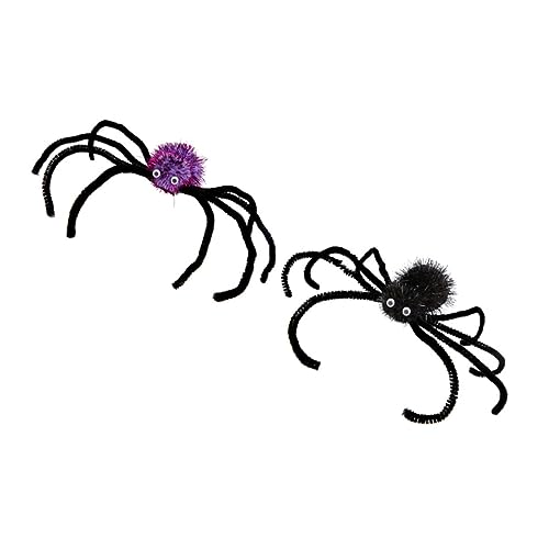 Supvox 2 Stück Spinne Haarnadel Spinnen Clips Halloween-Accessoires drinnen leuchtende Spinne Mädchen dekorative Haarspange Halloween -Haarklauenklammern Halloween Spider Clip Eisendraht von Supvox