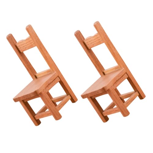Supvox 2 Stück Stuhl Mini Puppenstubenmöbel Stühle Klein Hölzern Brown Supvox 2 Stück Stuhl Mini Puppenstubenmöbel Stühle Klein Hölzern Brown von Supvox