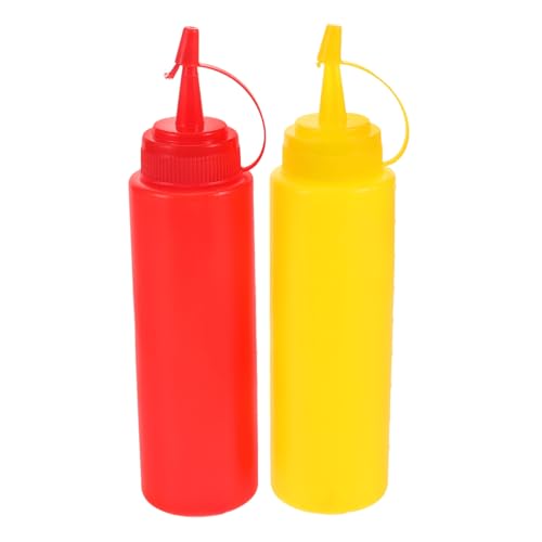 Supvox 2 Stück Süße Relish Quetschflasche Gefälschte Neuheit Senf Ketchup Salat Partytrick Gewürze Streiche Kleine Requisite Dressing Zeug Gelbes Gewürz Junge von Supvox