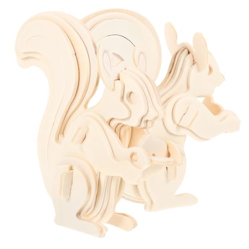 Supvox 2 Stück Teiliges DIY Holzpuzzle für Lustige Tierpuzzles zum Selberbauen Fördert Konzentration Hand Auge Koordination und Kreativität für Dekoration von Supvox