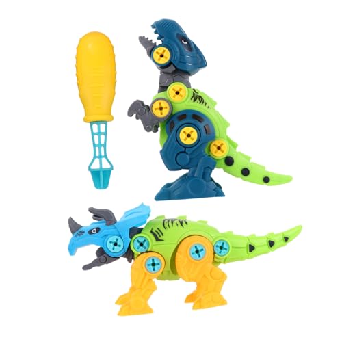 Supvox 2 Stück Teiliges Dinosaurier zum Zusammenbauen DIY Schraubmodell Pädagogisch Umweltfreundlich Sicher Fördert Feinmotorik Lernspielzeug für Ab Jahren Einzigartiges Design Dekorativ von Supvox