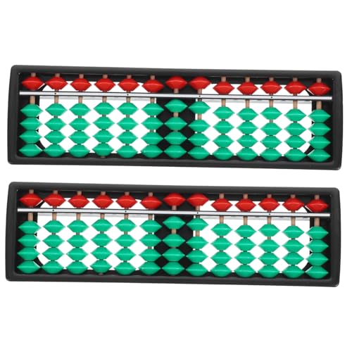 Supvox 2 Stück Teiliges Farbiges aus Robustem Kunststoff Spaltig mit Perlen pro Spalte Pädagogisches Rechenhilfsmittel für Matheunterricht und Zuhause von Supvox