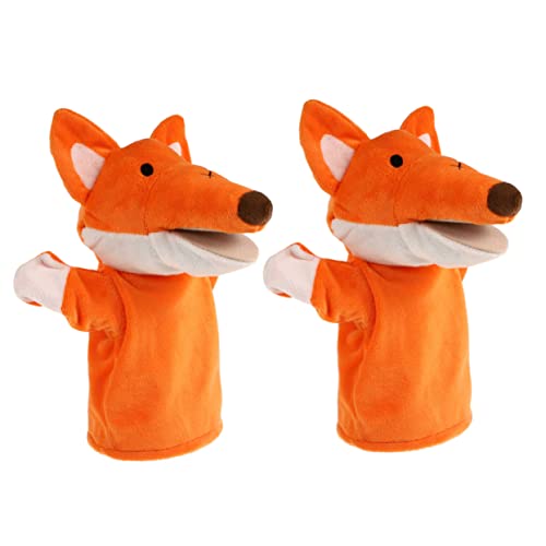 Supvox 2 Stück Teiliges Fuchs Handpuppen aus Weichem Plüsch Interaktives Eltern Junge Mädchen für Kreatives Geschichtenerzählen Kommunikation bei Kindern von Supvox
