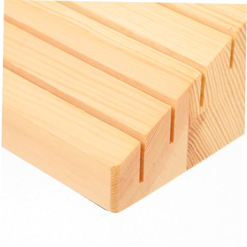 Supvox 2 Stück Teiliges Holz spielkartenhalter Stabile Spielkartenständer Naturbelassen Glatte Oberfläche Praktischer Kartenhalter für Spiele und Sammelkarten von Supvox