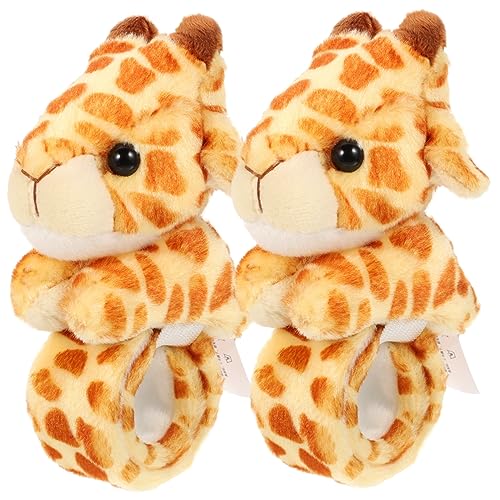 Supvox 2 Stück Teiliges Kuscheltier Slap Armband Giraffenmuster Wristband Party Langlebig und Niedlich für Geburtstagsfeiern Halloween Weihnachten von Supvox
