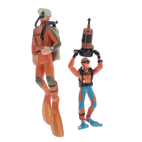 Supvox 2 Stück Teiliges PVC Taucher Modell Realistische Unterwasser Figuren Tauchernachbildung als Dekoration und Lernspielzeug für von Supvox