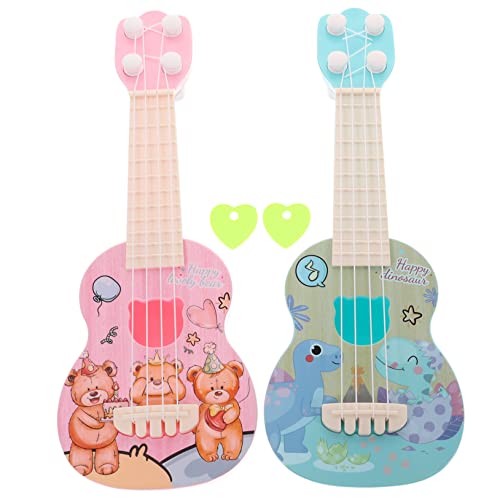Supvox 2 Stück Ukulele Gitarre für Musikinstrument für Vorschulkinder Geburtstagsgeschenk für Jungen und Lernspielzeug für Kreative Frühkindliche Entwicklung Supvox 2 Stück Ukulele Gitarre für Musikinstrument für Vorschulkinder Geburtstagsgeschenk für Jungen und Lernspielzeug für Kreative Frühkindliche Entwicklung von Supvox