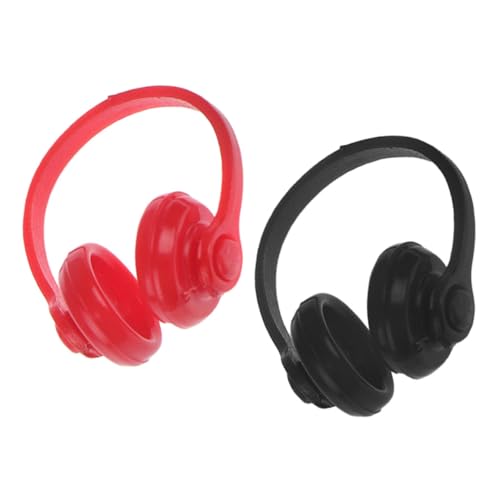 Supvox 2 Stück Zubehör Für Puppenhäuser Winzig Modelle Kopfhörer Mini Realistisch Mikro-landschaftsverzierungen Headset-Modell-verzierung Puppen-Headset Miniatur-Outdoor-Tools von Supvox