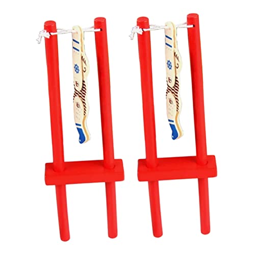 Supvox 2 Stück Zum Ziehen Von Faden Kinderspielzeug Einzigartige Marionetten Marionette Entzückende Puppen Hölzerne Marionetten Figurenhandwerk Lustige Puppen Holz von Supvox