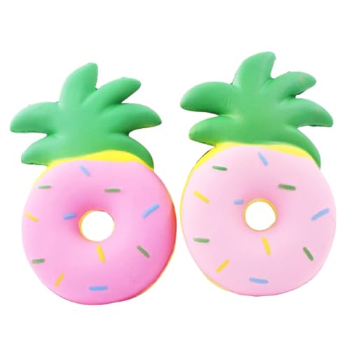 Supvox 2 Stück zum Stressabbau zappelnde Bälle Squeeze Fidget Donut-Druckspielzeug Donut- Obst-Stress- Donut-Stressbälle Pu von Supvox