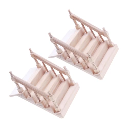 Supvox 2 Stücke Mini Holz Handlauf Treppenmodell für Puppenhaus Dekoration für und Kreative Szenenaccessoires von Supvox