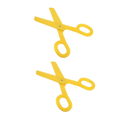 Supvox 2 Stücke Pretend Schere Spiel Zeigen Requisiten Montessori Scissor Kostüm Gelb Kunststoff von Supvox