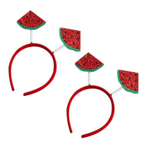 Supvox 2 Stücke Stirnbänder mit Wassermelonen Lustige Party Kopfbedeckung für Fotos und Feiern Realistisches Obstdesign für Kinderfestlichkeiten von Supvox