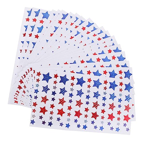 Supvox 20 Blatt Pentagramm-Aufkleber wohnraumdeko Sticker Stickers Stickers Geschenkaufkleber stickern fünfzackige Sternaufkleber Glitzersternaufkleber Aufkleber Masse - von Supvox